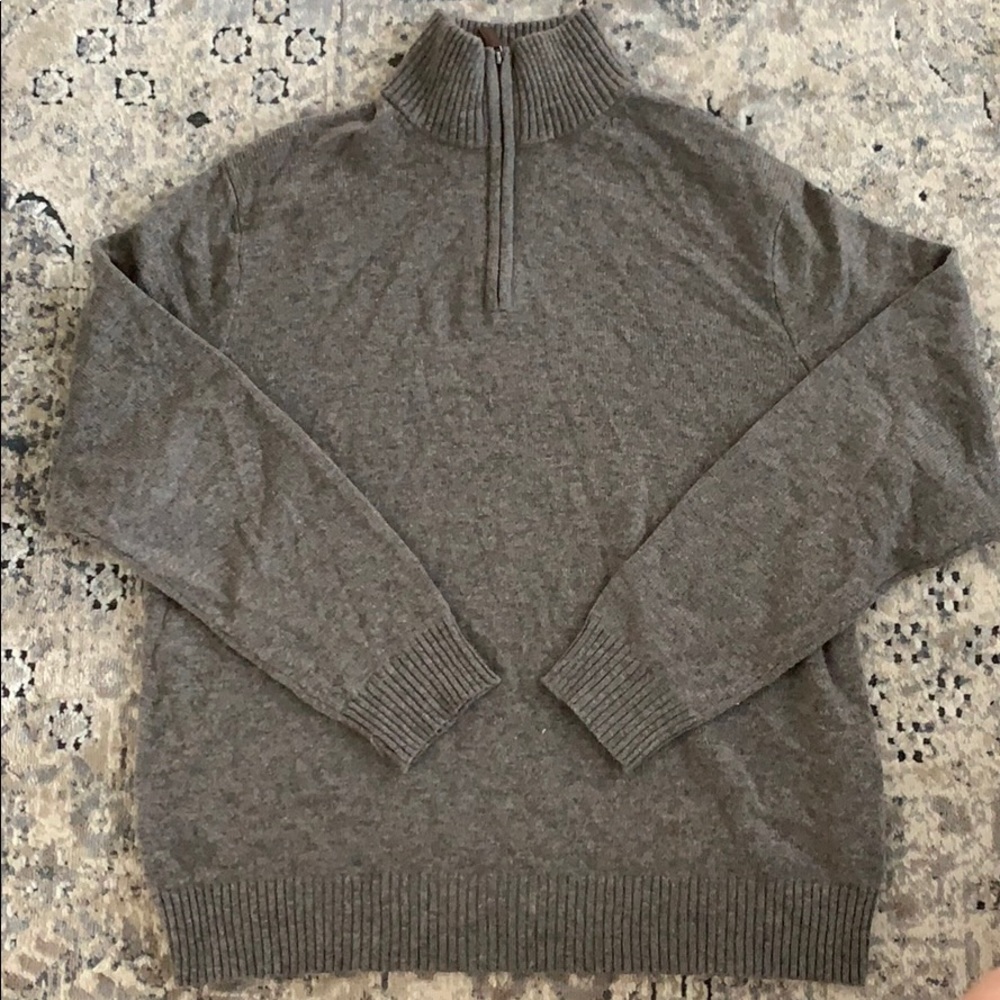 J Crew tall half-zip sweater merino wool blend